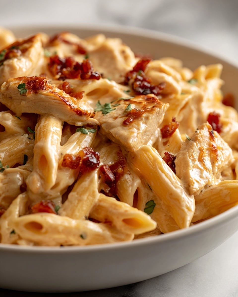 Garlic Parmesan Chicken Pasta Bake Recipe - Recipe Image