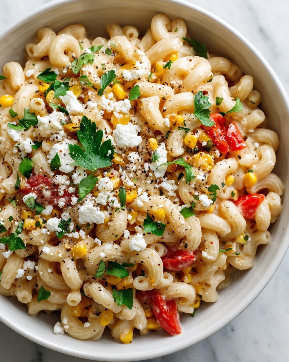Elote Pasta Salad: A Vibrant Twist on a Classic Street Food Favorite Recipe - Recipe Image