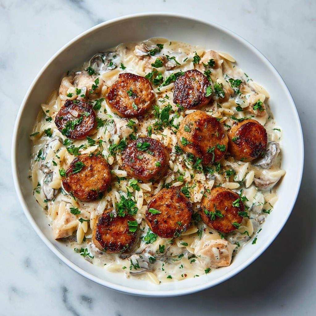 Creamy Chicken Sausage Orzo: A Delicious One-Pot Recipe for Easy Weeknight Dinners Recipe - Recipe Image