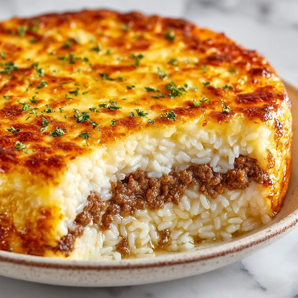 French Onion Ground Beef and Rice Casserole Recipe - Recipe Image