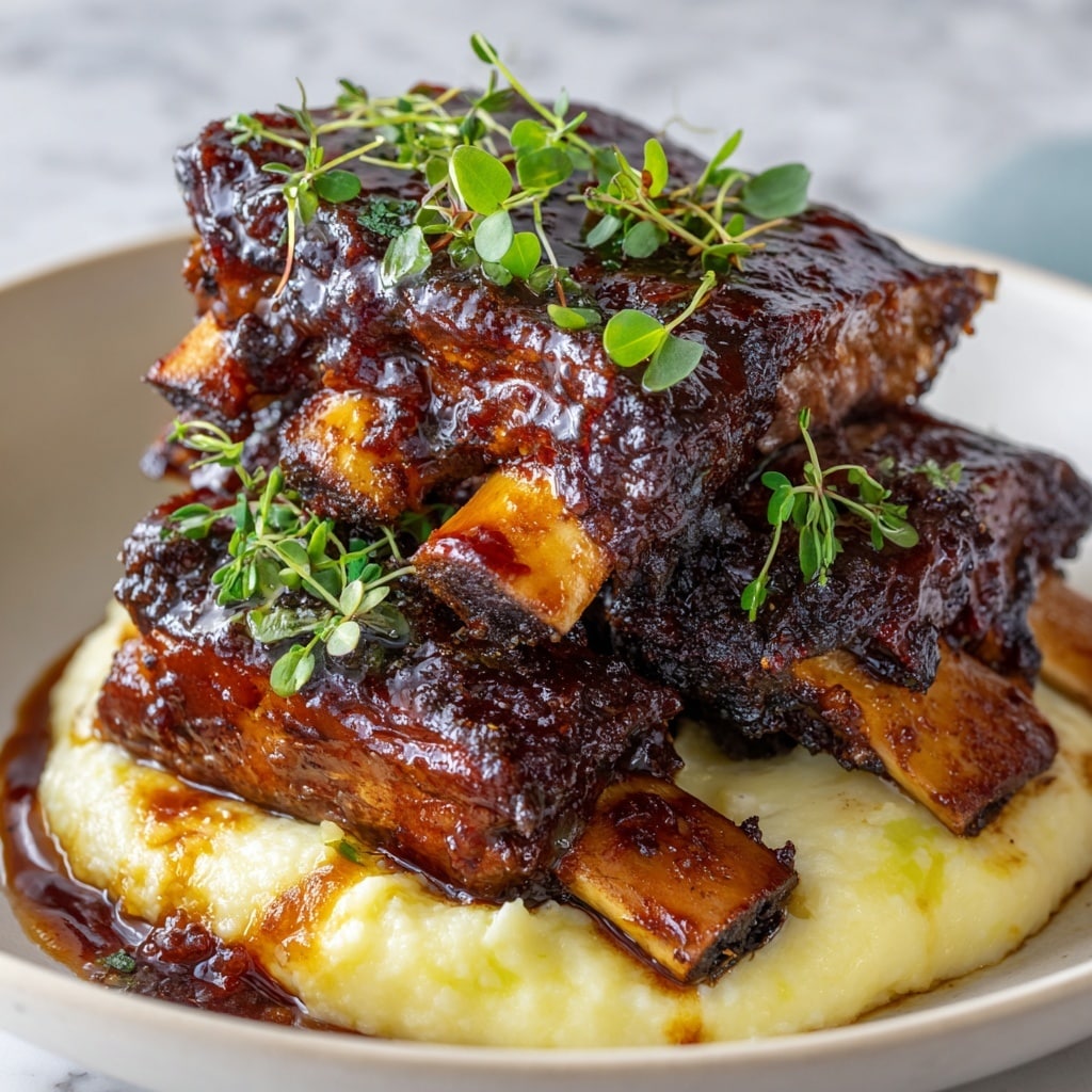 Lamb Shank with Creamy Mashed Potatoes Recipe - Recipe Image