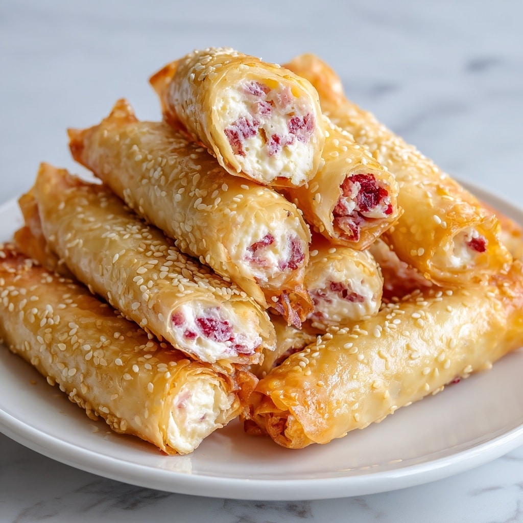 Baked Reuben Egg Rolls Recipe - Recipe Image