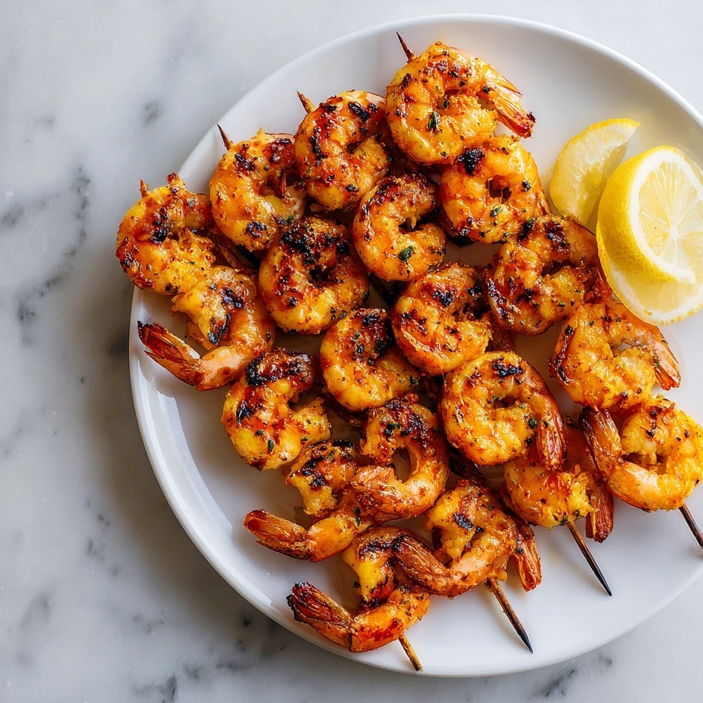 BBQ Grilled Prawns with Garlic, Lemon & Chilli Recipe - Recipe Image