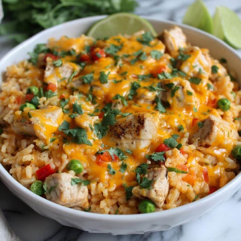 Cheesy Arroz Con Pollo (Cheesy Chicken and Rice) Recipe