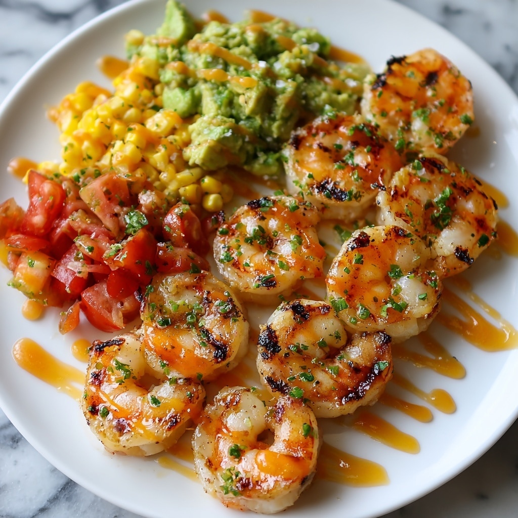 Yummy Grilled Shrimp Bowl with Avocado Corn Salsa and Creamy Sauce Recipe