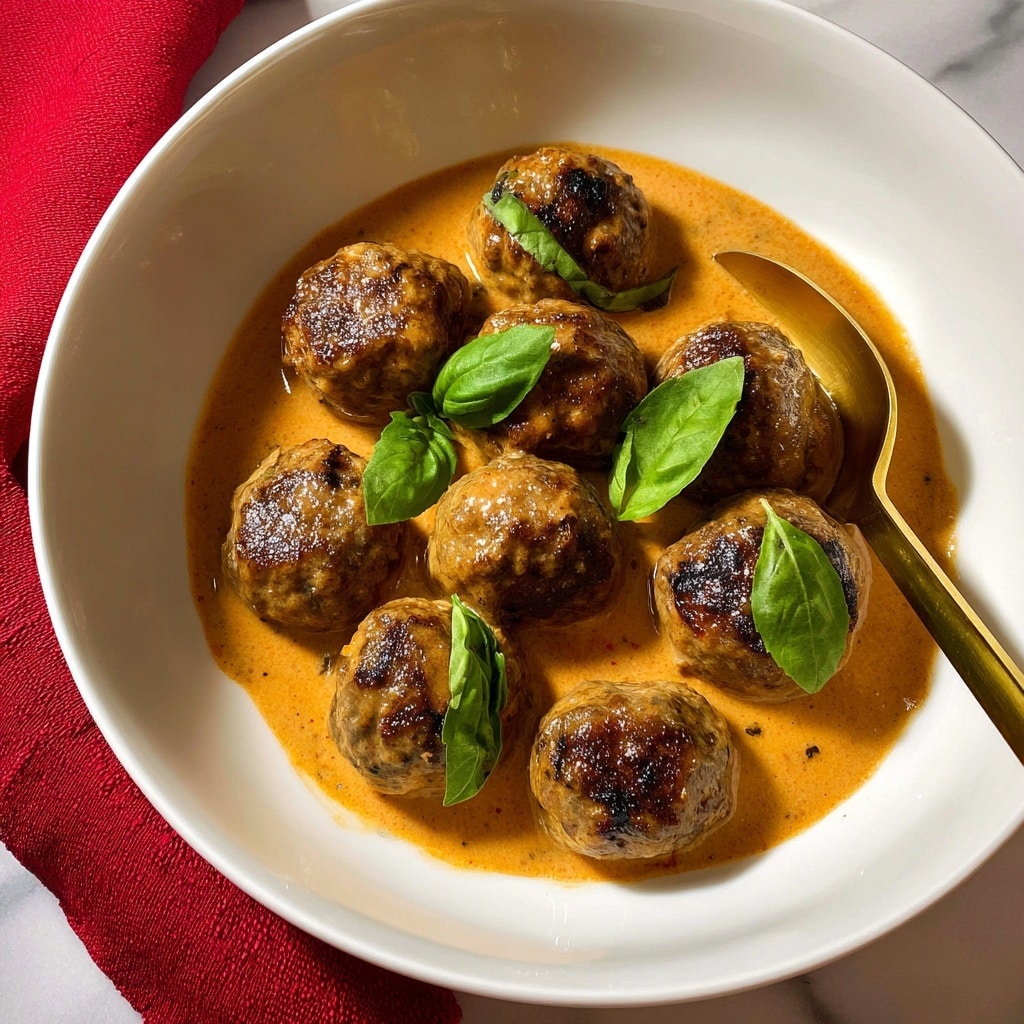 Creamy Marry Me Chicken Meatballs Recipe - Recipe Image