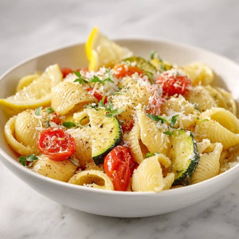 Lemon Butter Pasta with Veggies Recipe