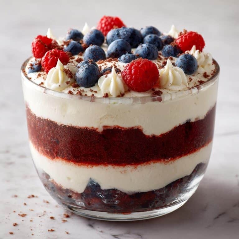 Red Velvet Trifle with White Chocolate Pudding and Mixed Berries Recipe