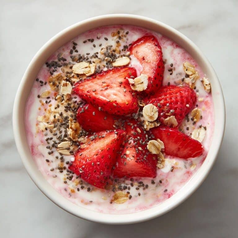 Strawberries and Cream Overnight Oats Recipe