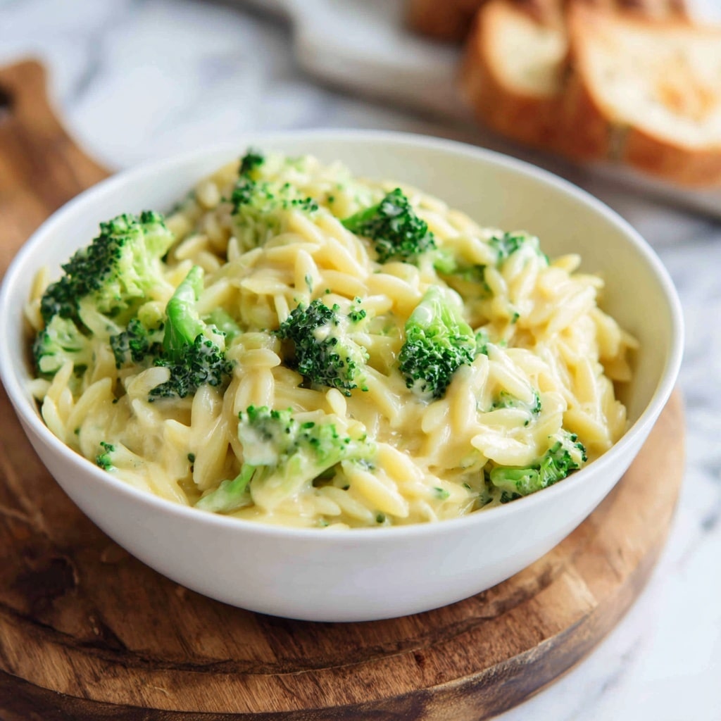 One-Pot Broccoli Cheese Orzo Recipe - Recipe Image