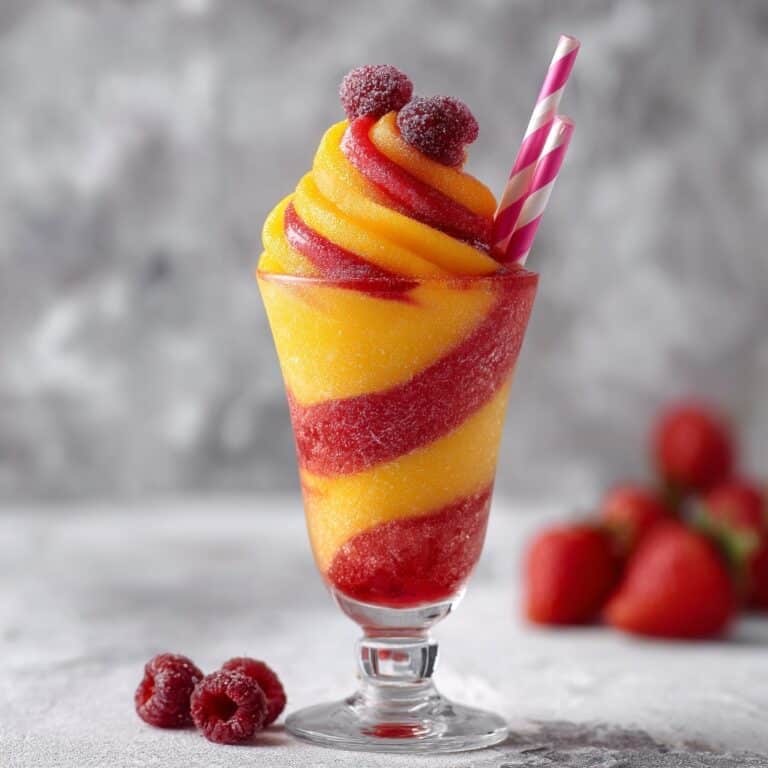 Fresh Pineapple Strawberry Swirled Slushies Recipe