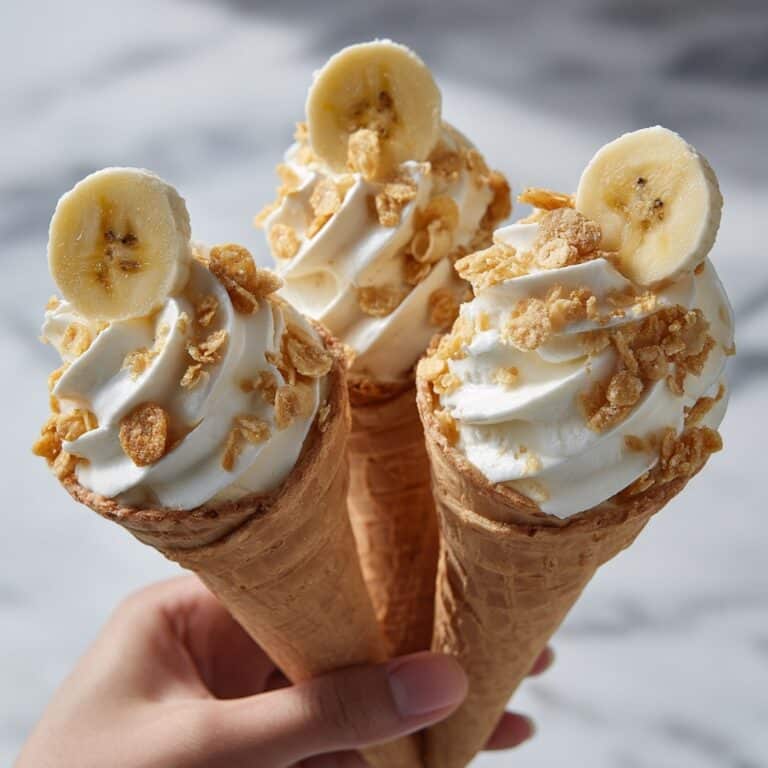 Banana Pudding Cheesecake Cones Recipe