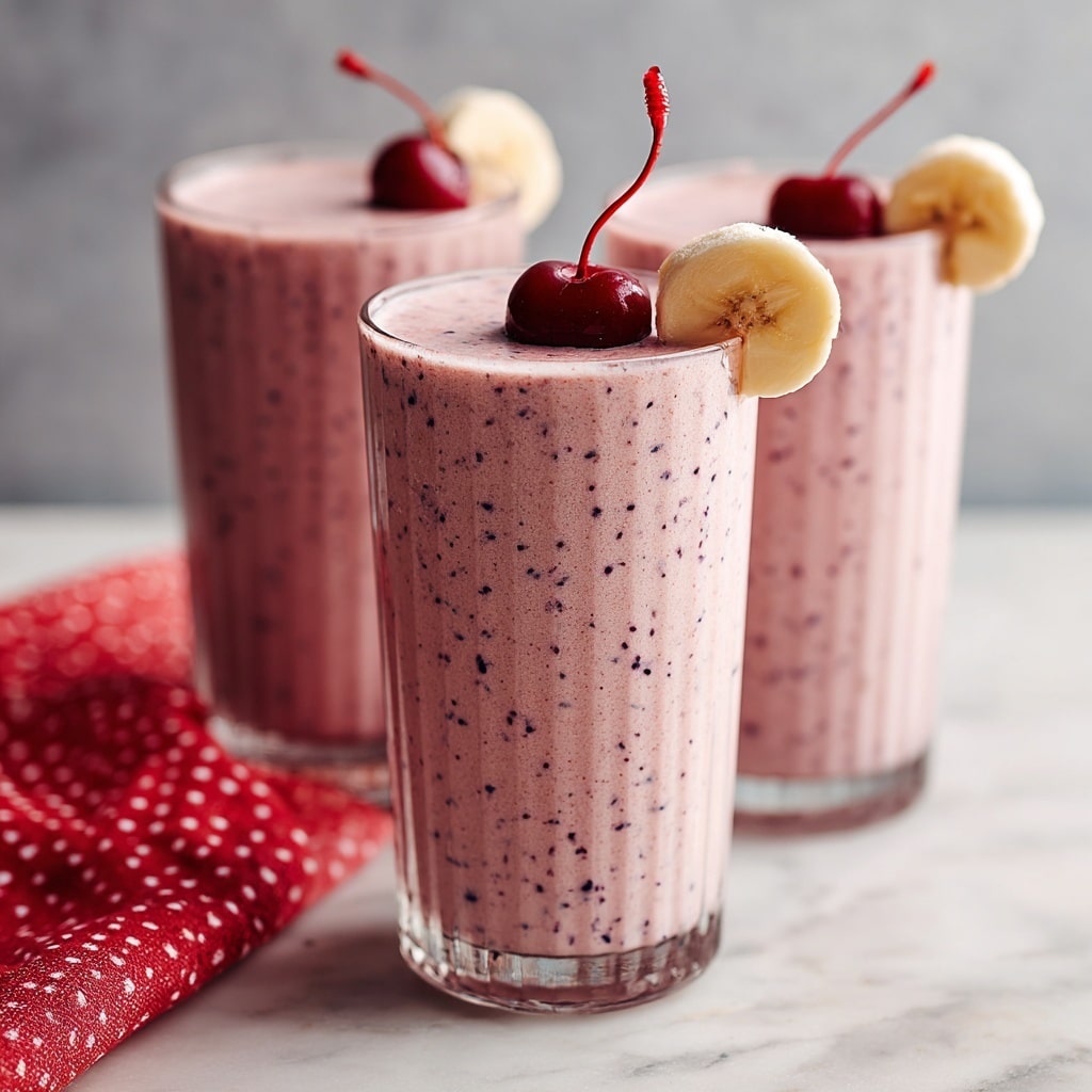 Creamy Cherry Banana Smoothie Recipe - Recipe Image