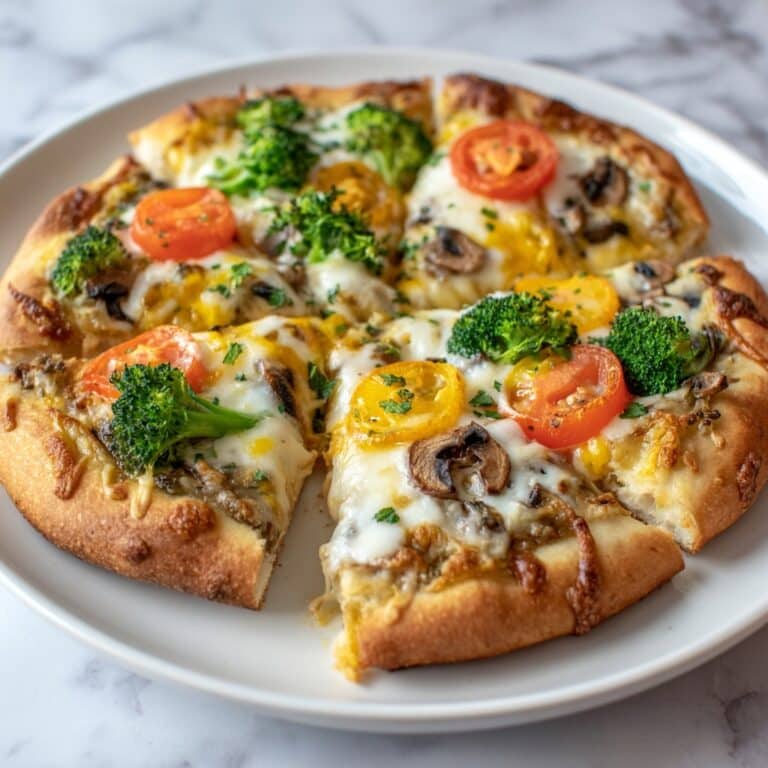 Veggie Pizza with Creamy Ranch Spread and Fresh Vegetables Recipe