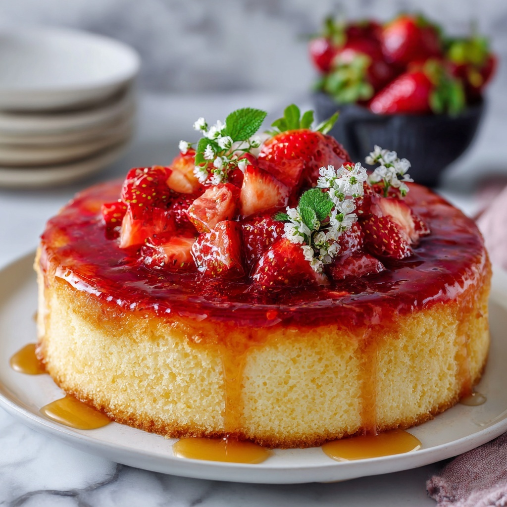 Strawberry Upside Down Cake Recipe - Recipe Image