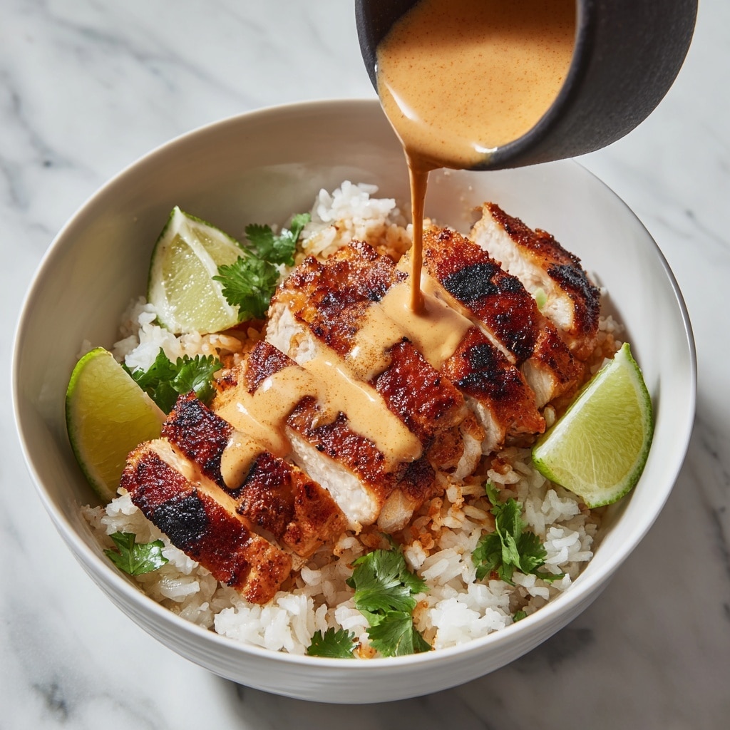 Sweet Chili Chicken Bowl with Coconut Lime Drizzle Recipe - Recipe Image