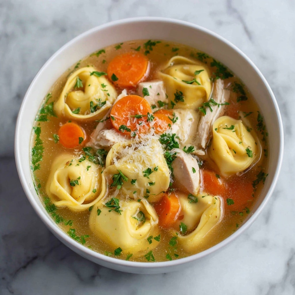 Easy Tortellini Soup with Chicken Broth Recipe - Recipe Image