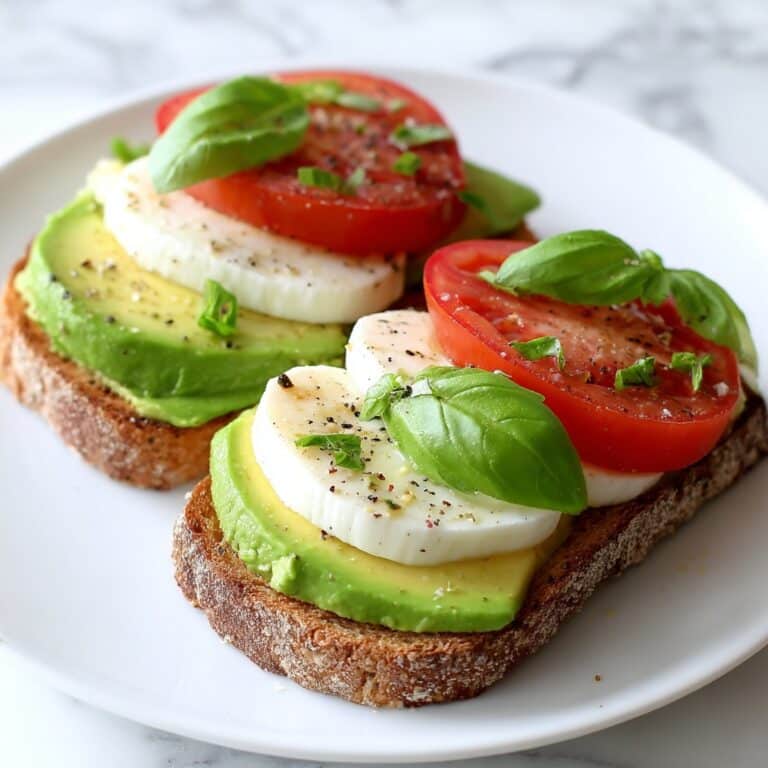 Avocado Caprese Toast Recipe