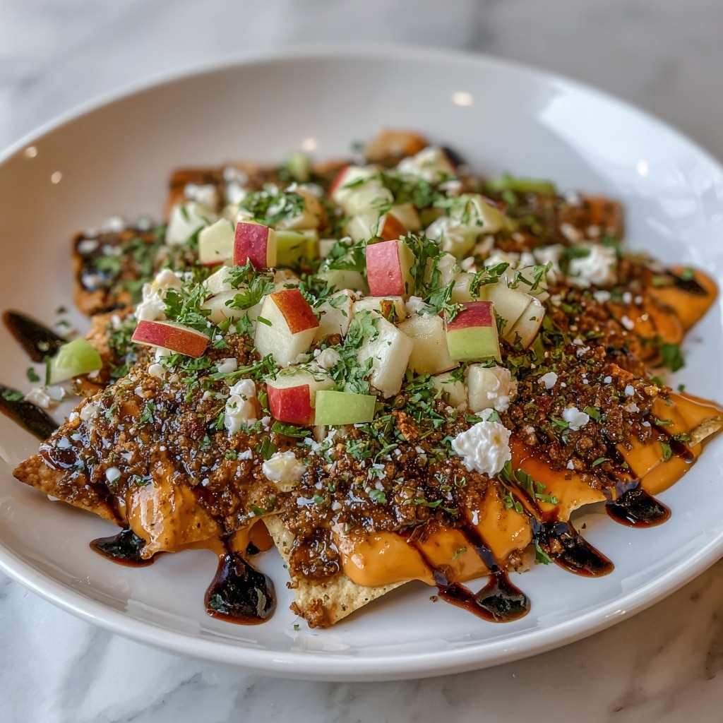 Apple Nachos with Chocolate, Nuts, and Honey Recipe - Recipe Image