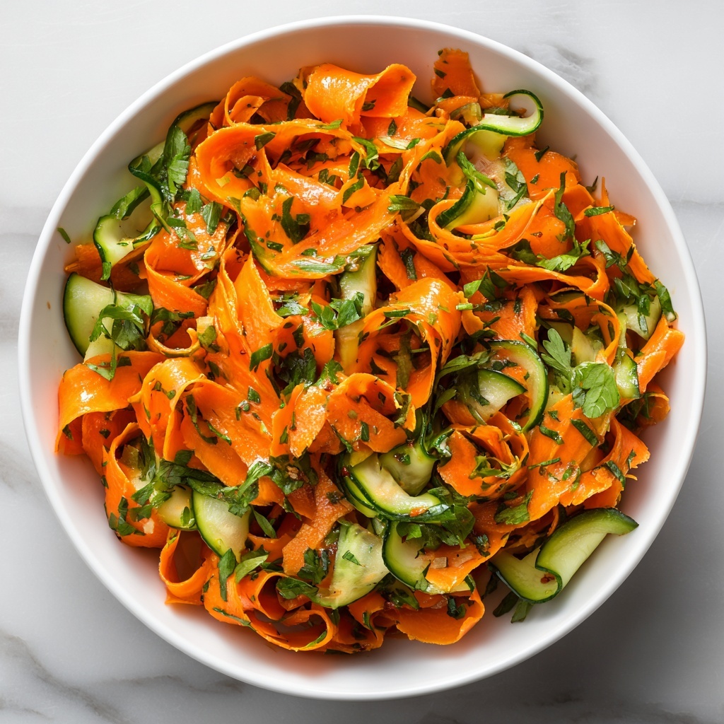 Cucumber Carrot Salad with Honey Vinaigrette Recipe - Recipe Image