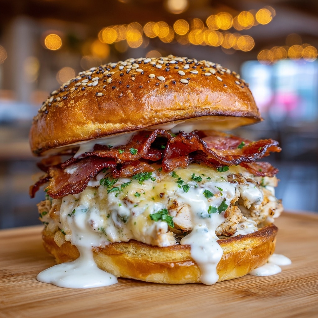 Easy and Cheesy Chicken Bacon Ranch Sandwich Recipe - Recipe Image