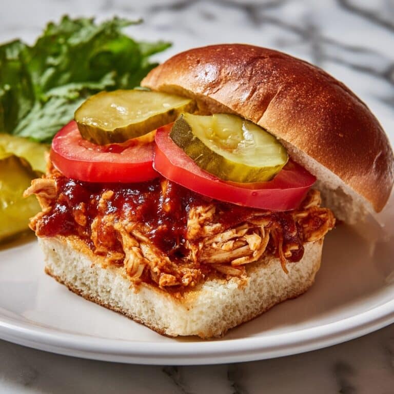 Slow Cooker Honey Mustard Shredded Chicken Sandwiches Recipe