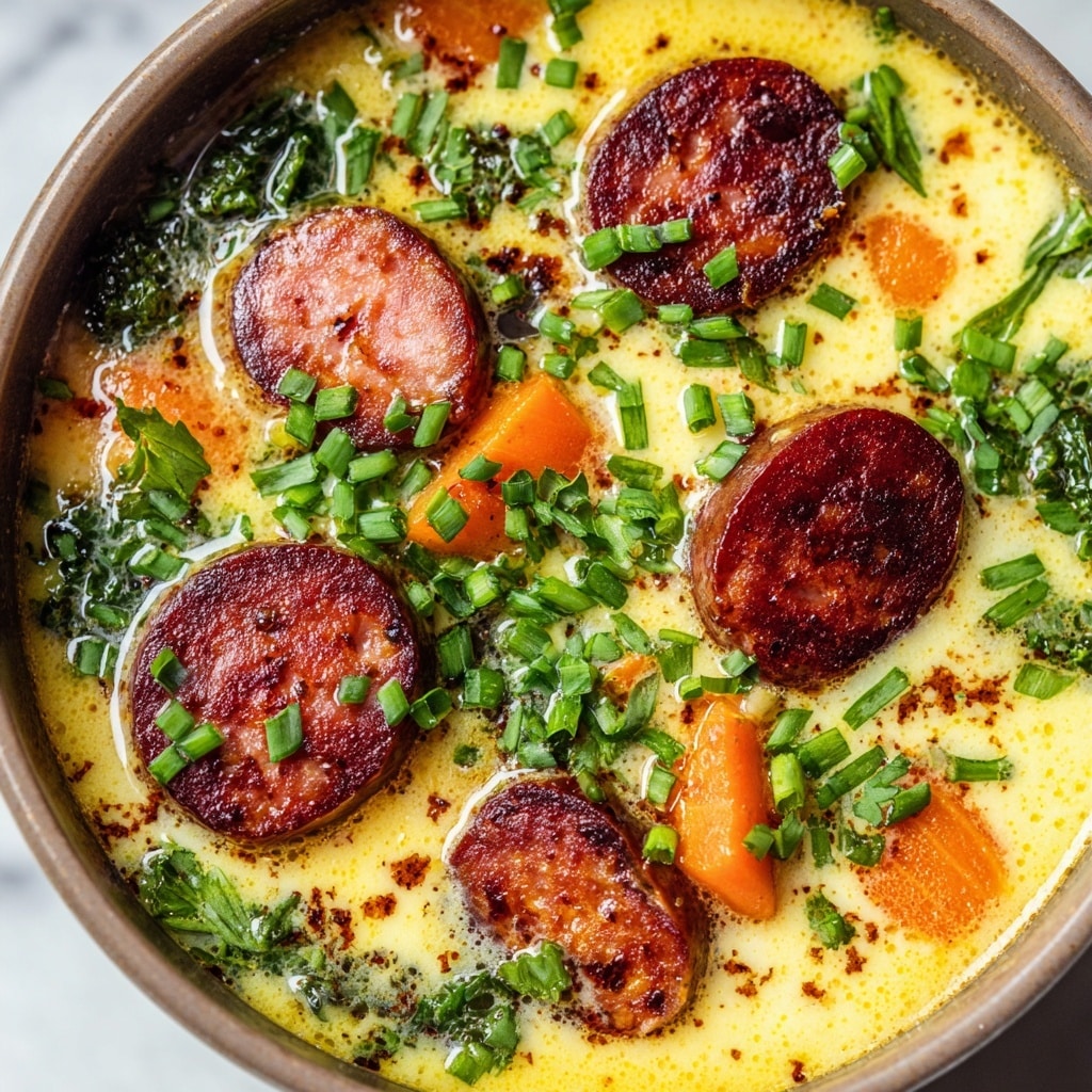 Cheesy Rotel Soup with Smoked Sausage Recipe - Recipe Image