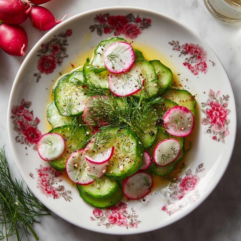 Dewy Dill Delight Radish and Cucumber Salad Recipe - Recipe Image