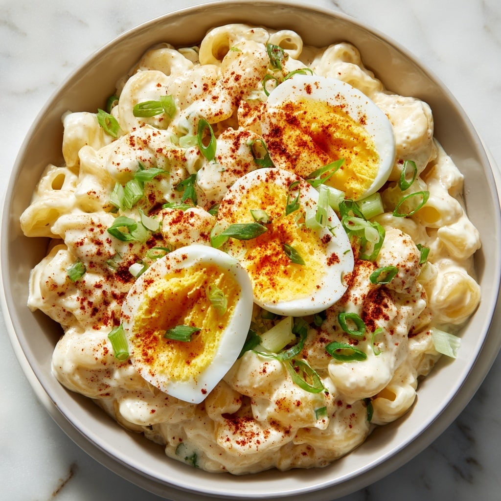 Deviled Egg Macaroni Salad: A Creamy, Tangy Delight Recipe - Recipe Image