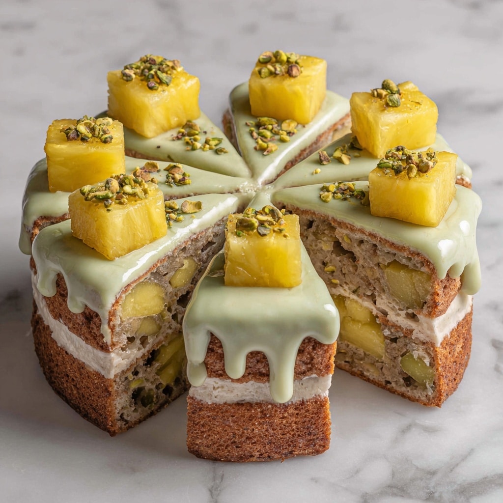 Tropical Pistachio Pineapple Cake Recipe - Recipe Image