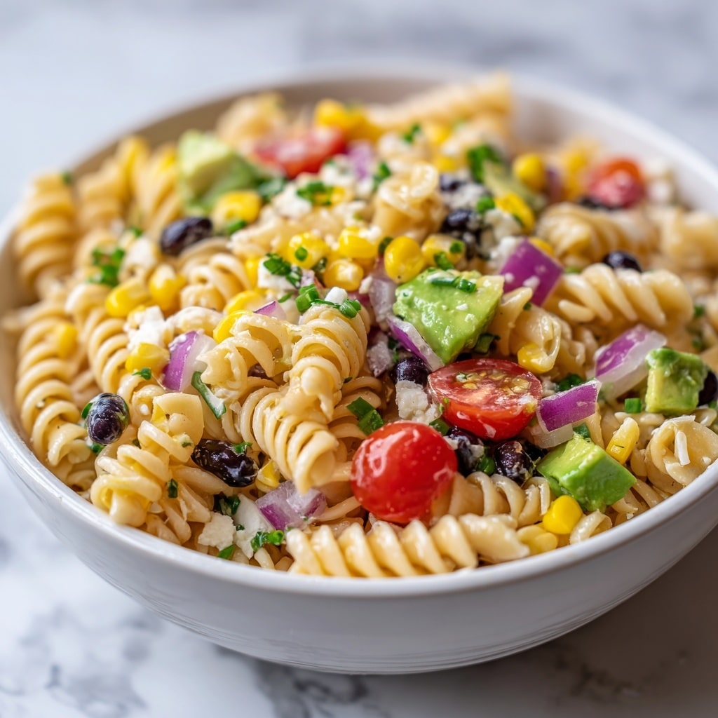Mexican Pasta Salad With Creamy Dressing Recipe - Recipe Image