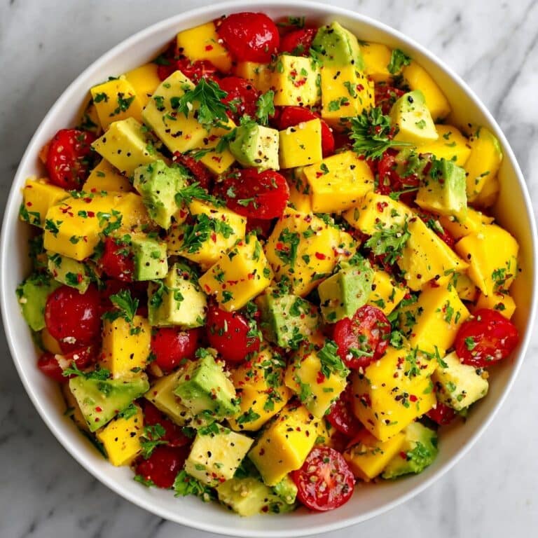 Mango, Avocado, and Tomato Salad with a Citrusy Twist Recipe