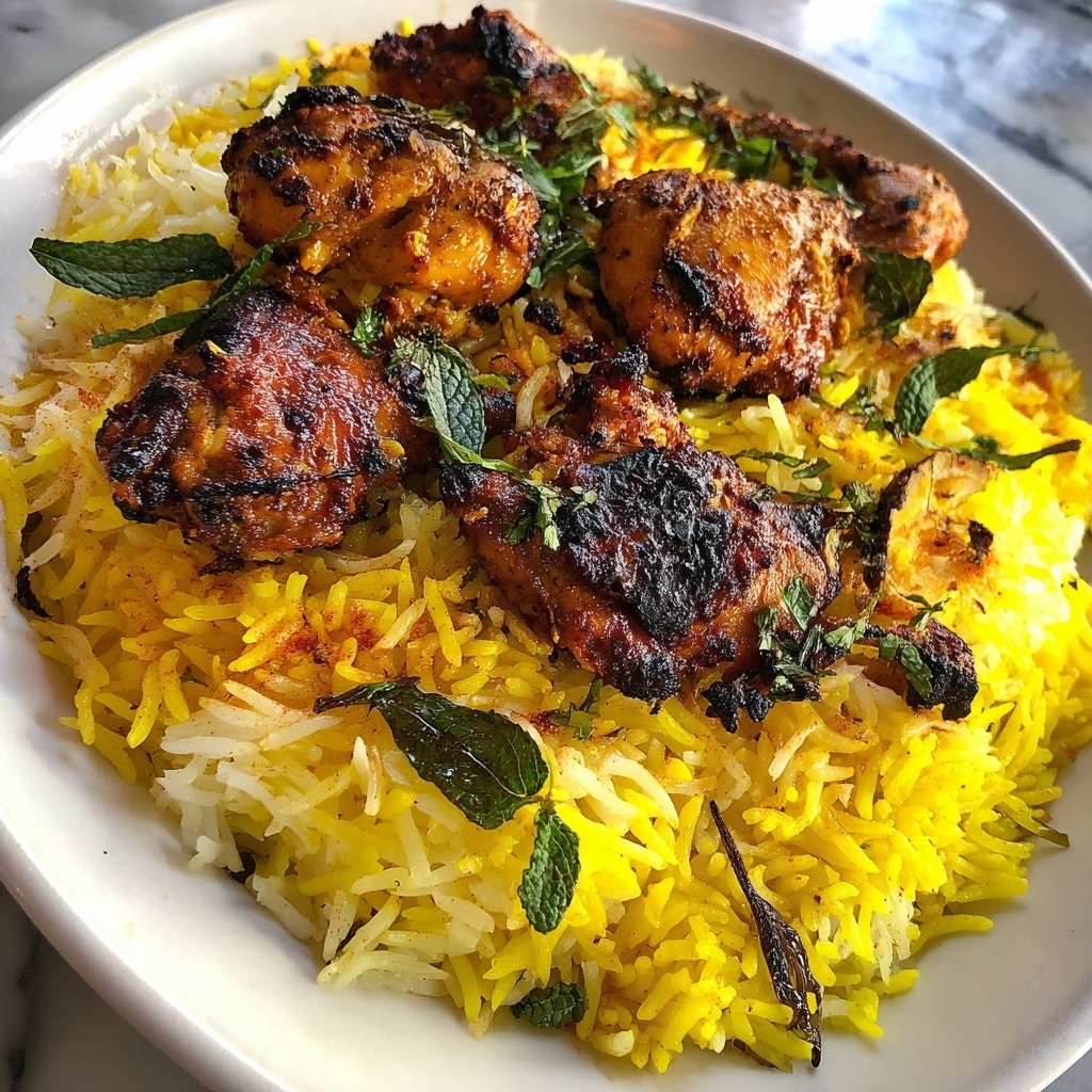Chicken Maqluba – Middle Eastern Upside-Down Rice Recipe - Recipe Image