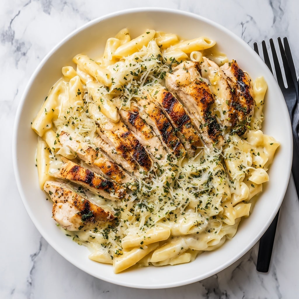 Garlic Parmesan Chicken and Pasta Recipe - Recipe Image