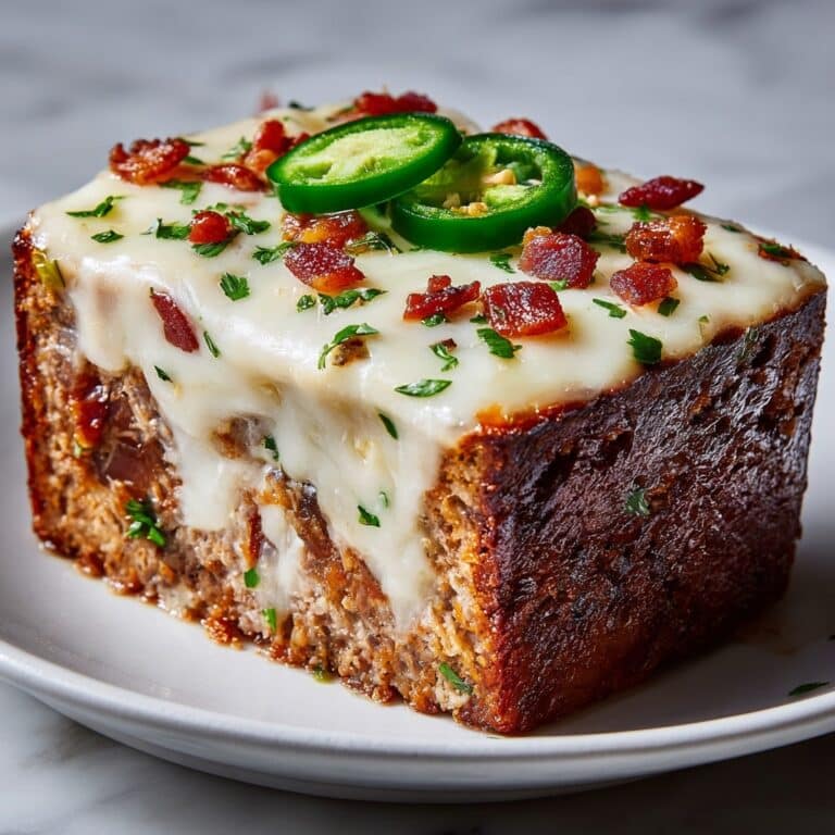 Smoky Jalapeño Popper Meatloaf with Creamy Ranch Drizzle Recipe