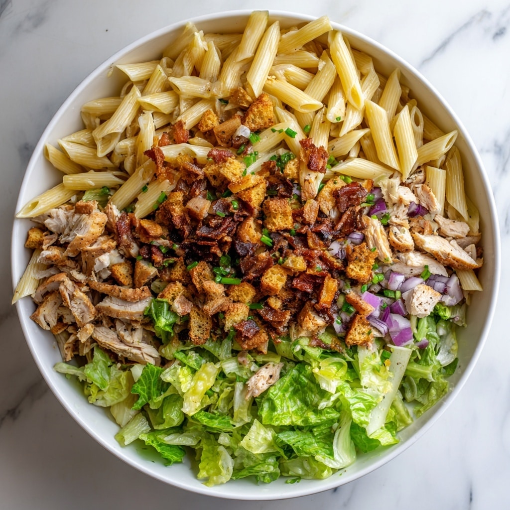 Chicken Caesar Pasta Salad Recipe - Recipe Image