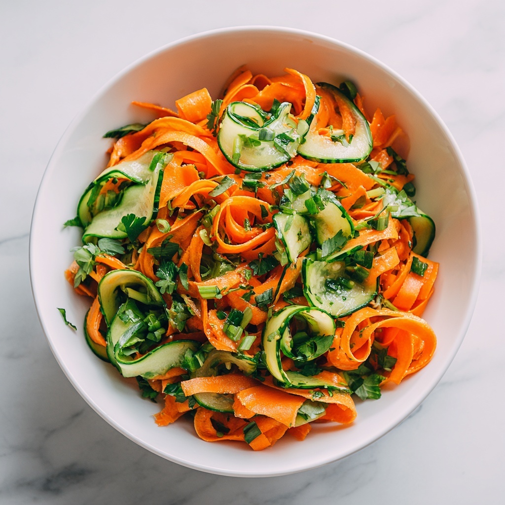 Cucumber Carrot Salad with Honey Vinaigrette Recipe - Recipe Image