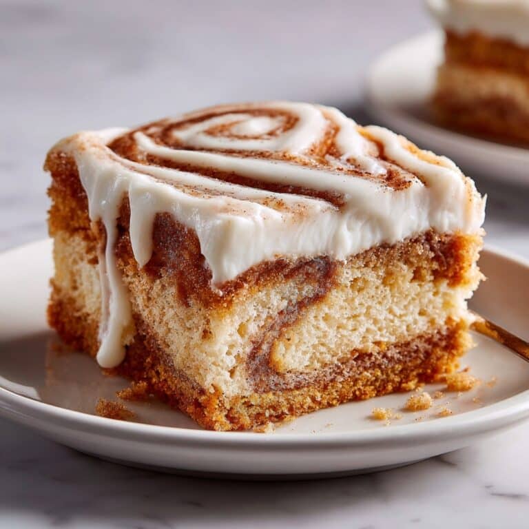 Cinnamon Roll Poke Cake Recipe