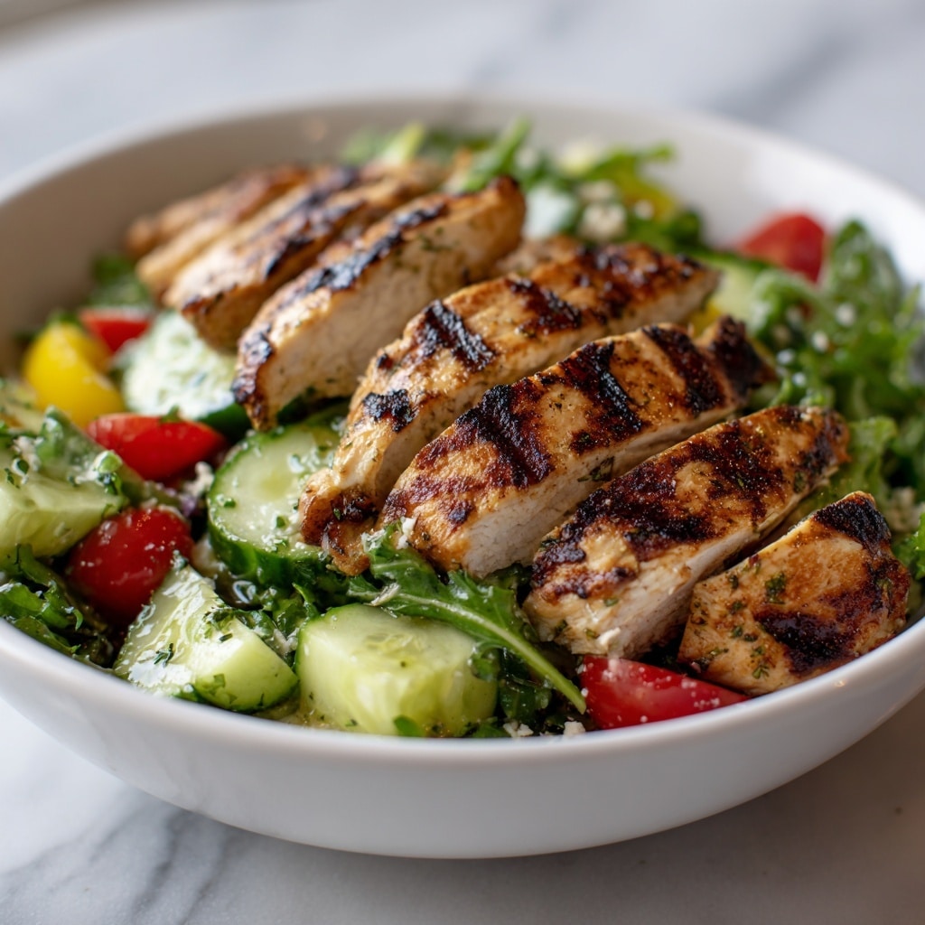 Grilled Chicken Salad with Honey Mustard Dressing Recipe - Recipe Image