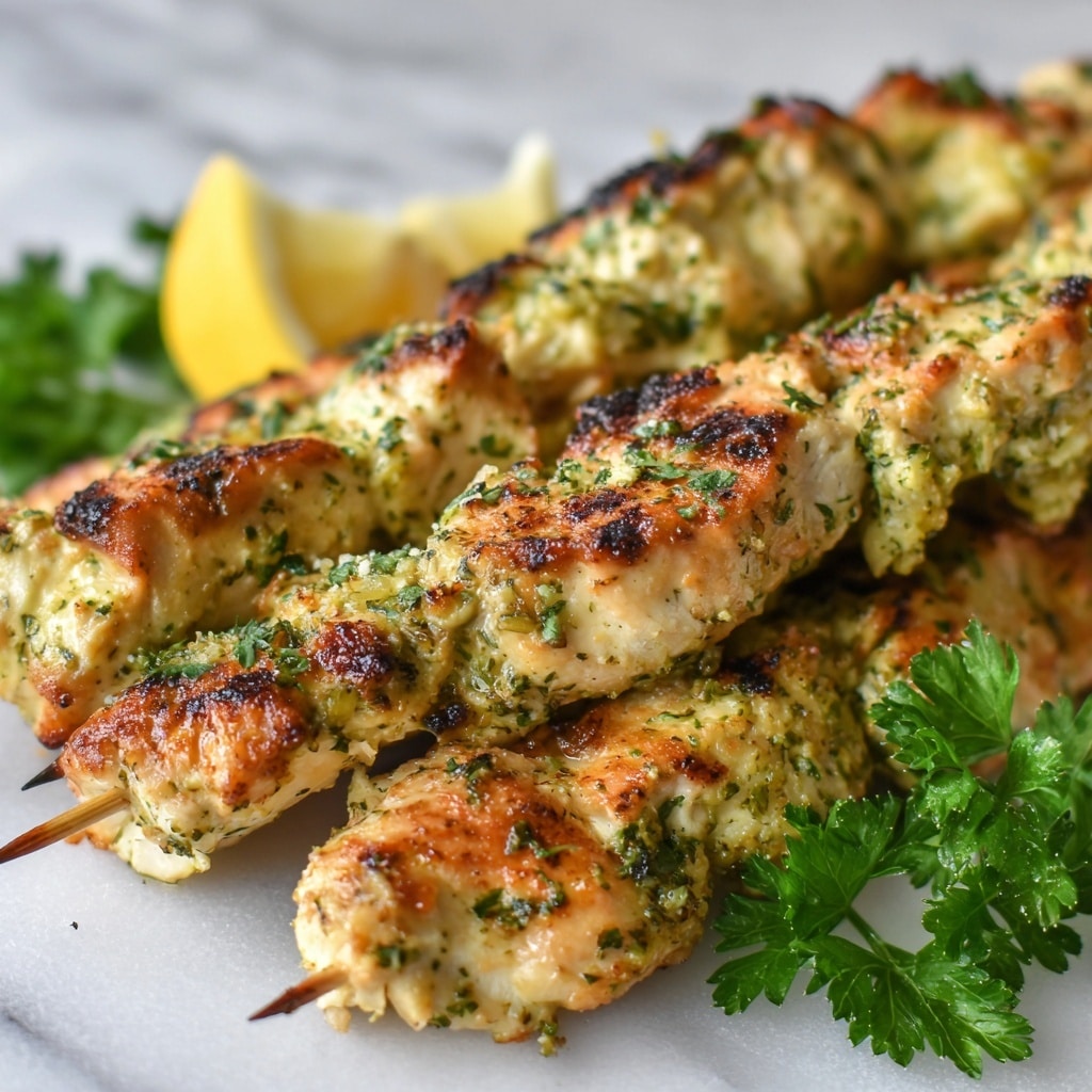 Garlic Parmesan Chicken Skewers Recipe - Recipe Image