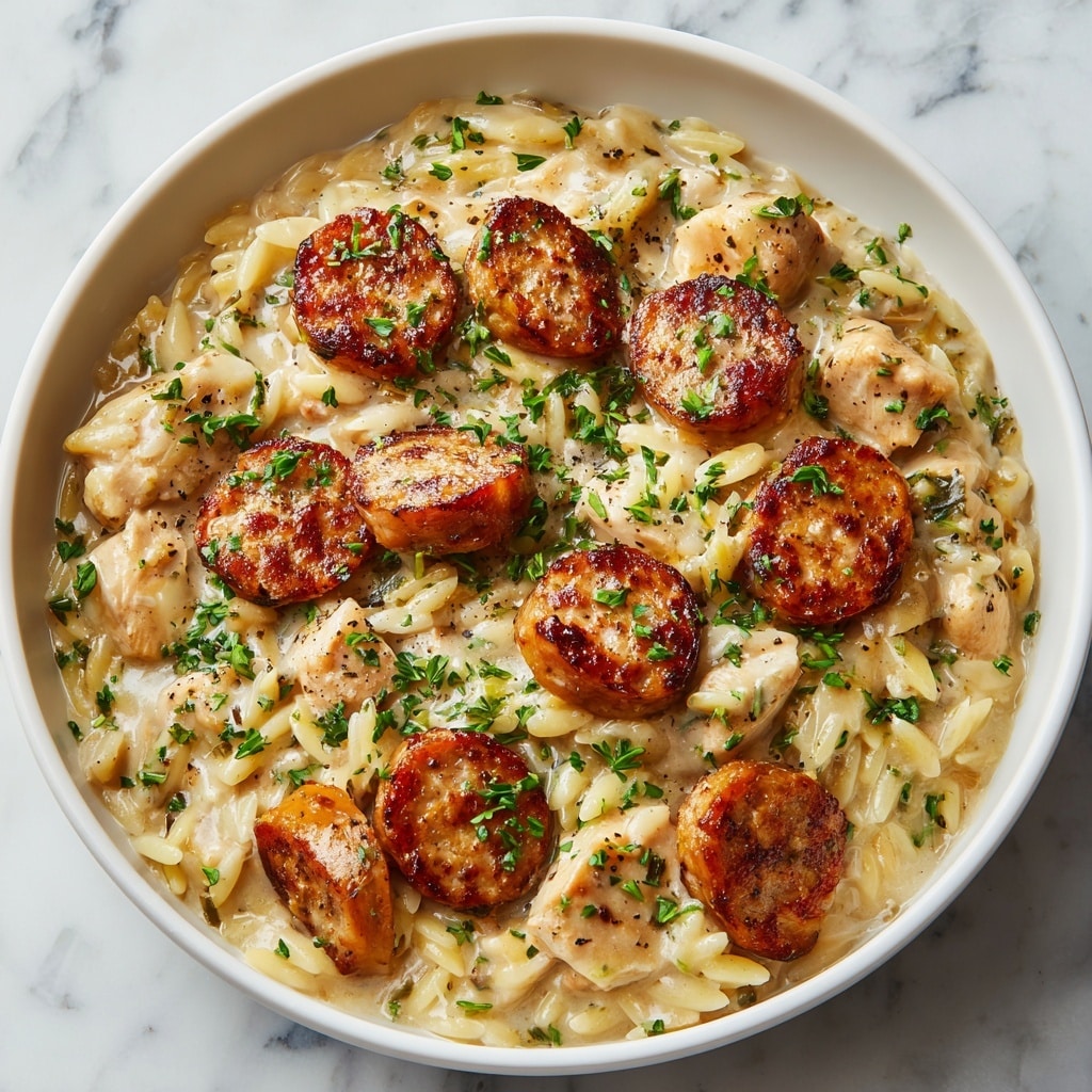Creamy Chicken Sausage Orzo: A Delicious One-Pot Recipe for Easy Weeknight Dinners Recipe - Recipe Image