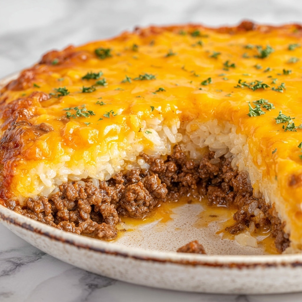 French Onion Ground Beef and Rice Casserole Recipe - Recipe Image