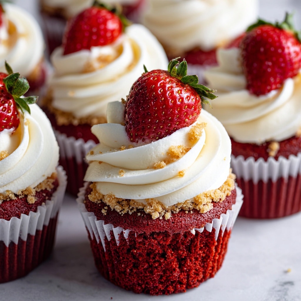Cheesecake Red Velvet Cupcakes Recipe - Recipe Image