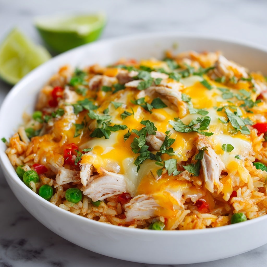 Cheesy Arroz Con Pollo (Cheesy Chicken and Rice) Recipe - Recipe Image