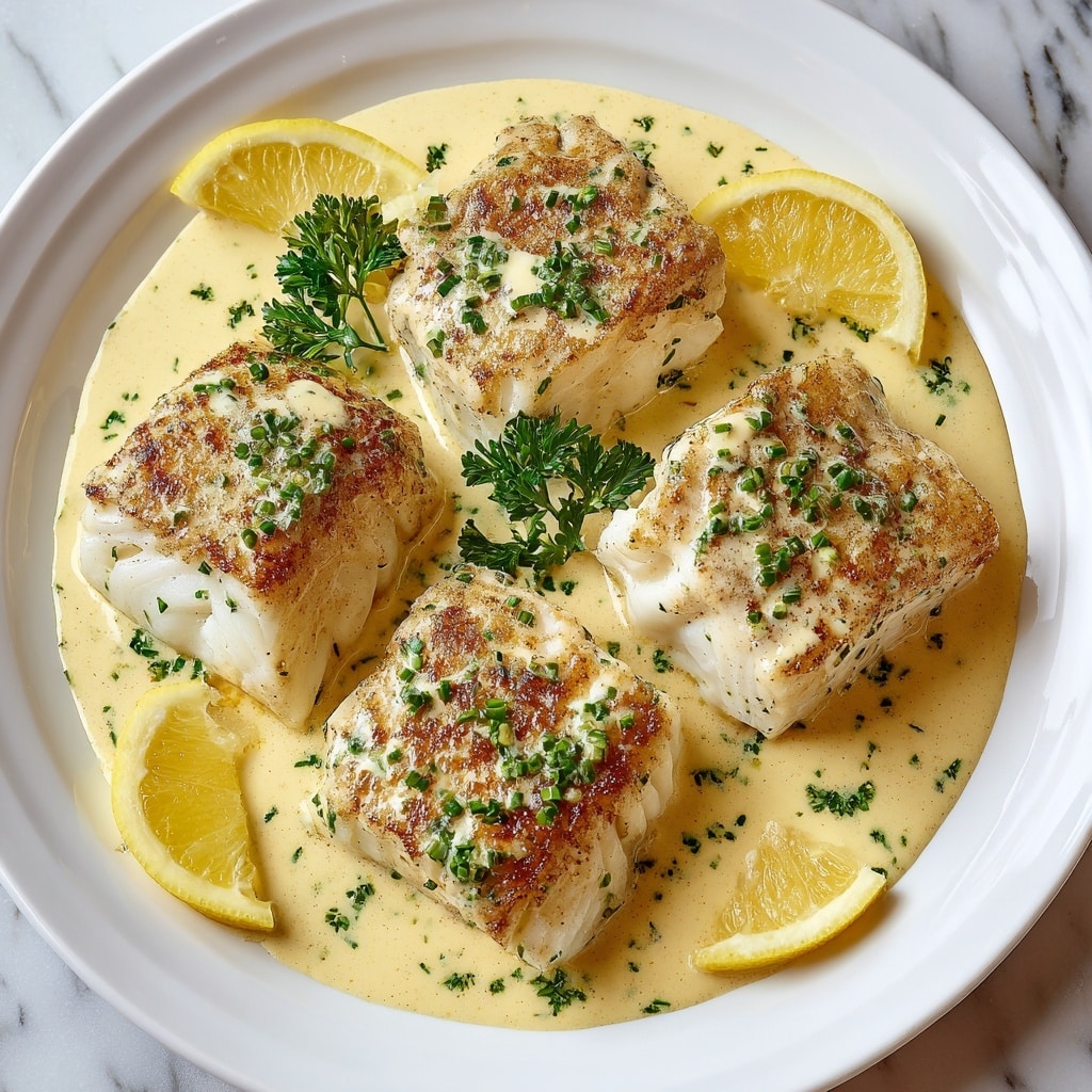 Baked Cod in Coconut Lemon Cream Sauce Recipe - Recipe Image