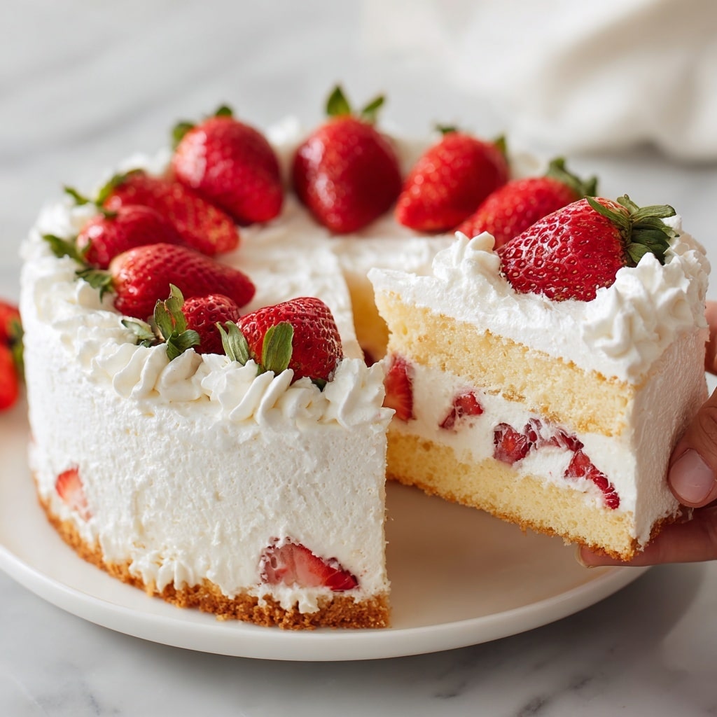 Strawberry Angel Cake Recipe - Recipe Image