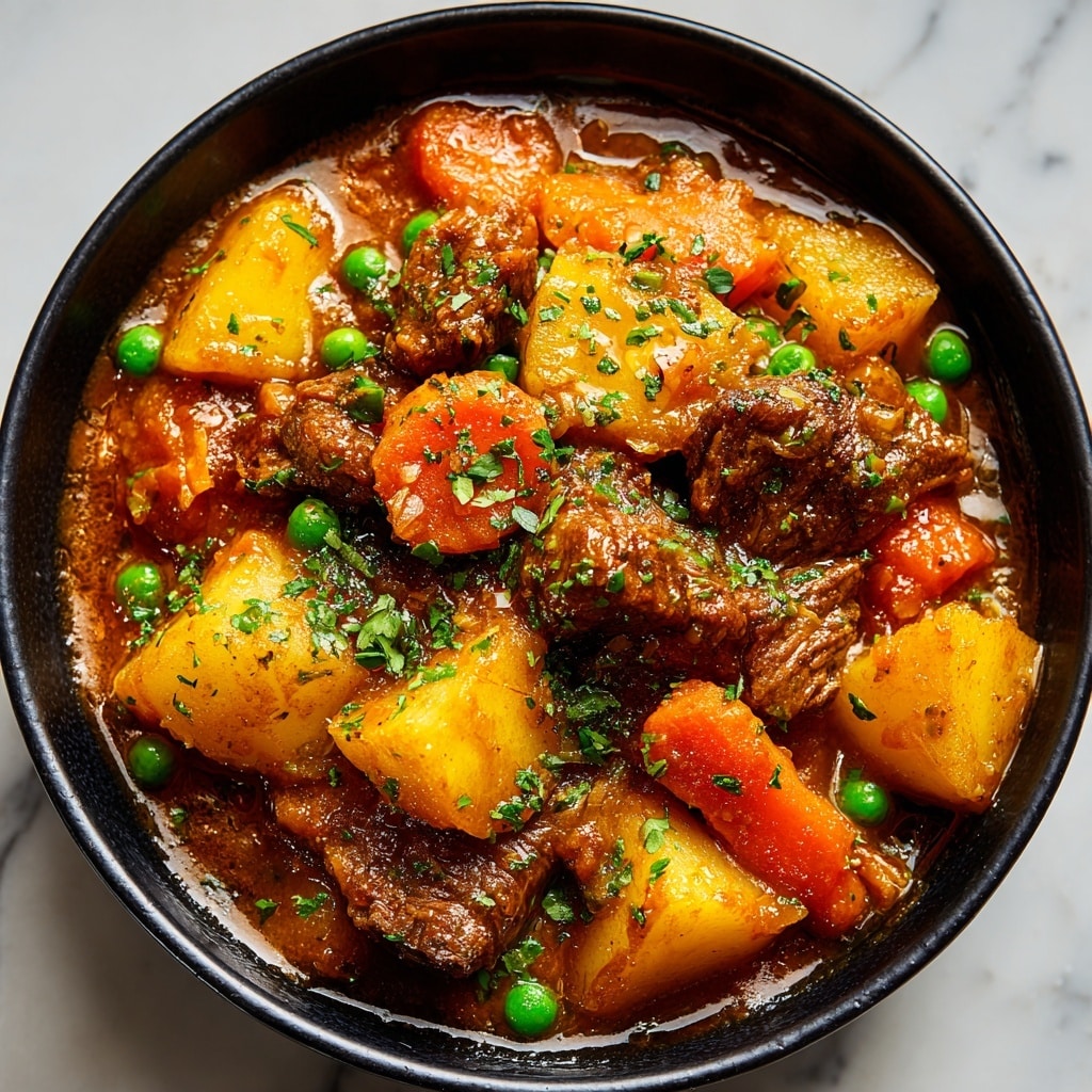 Hearty Classic Beef Stew with Vegetables and Red Wine Recipe - Recipe Image