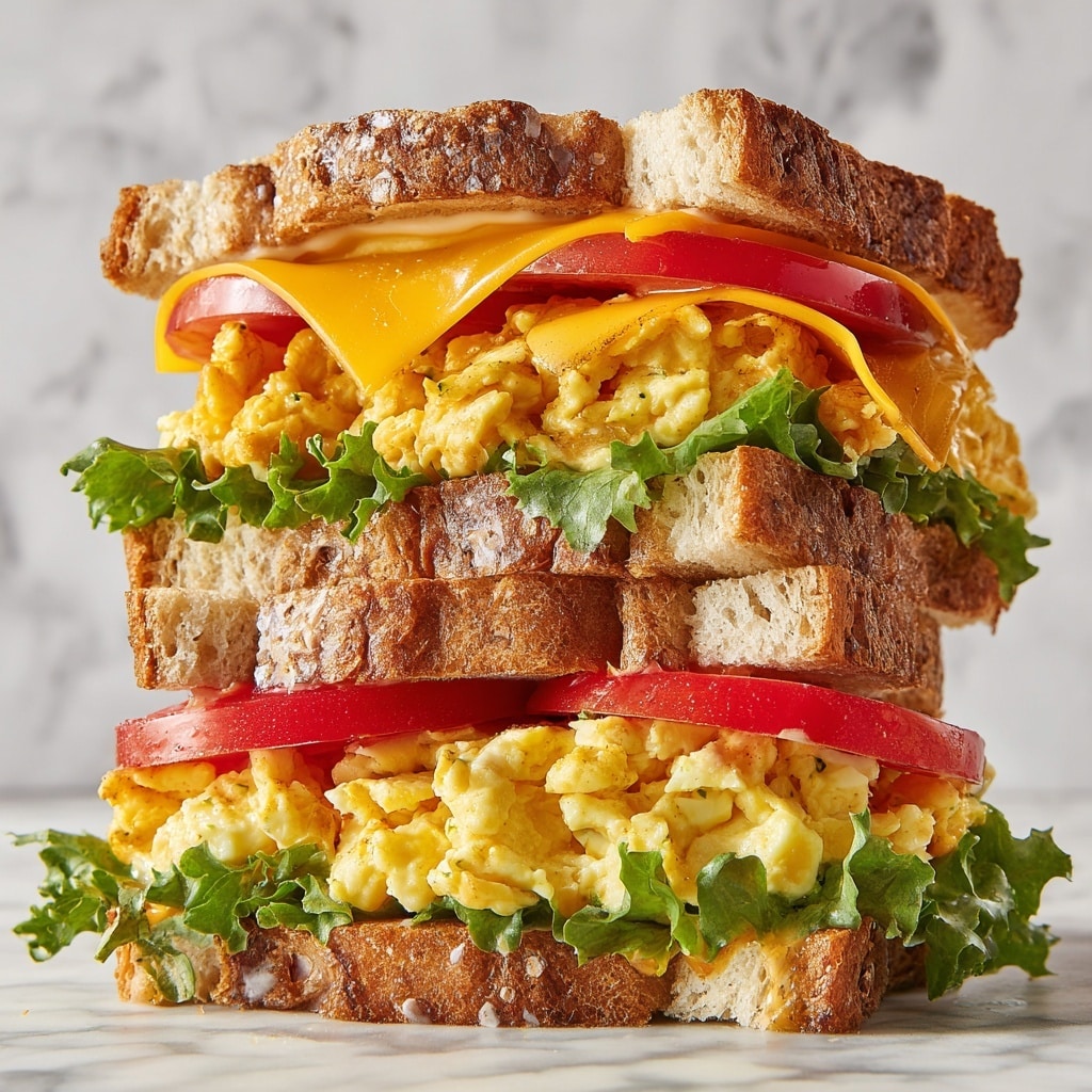 High Protein Vegetarian Breakfast Sandwiches Recipe - Recipe Image