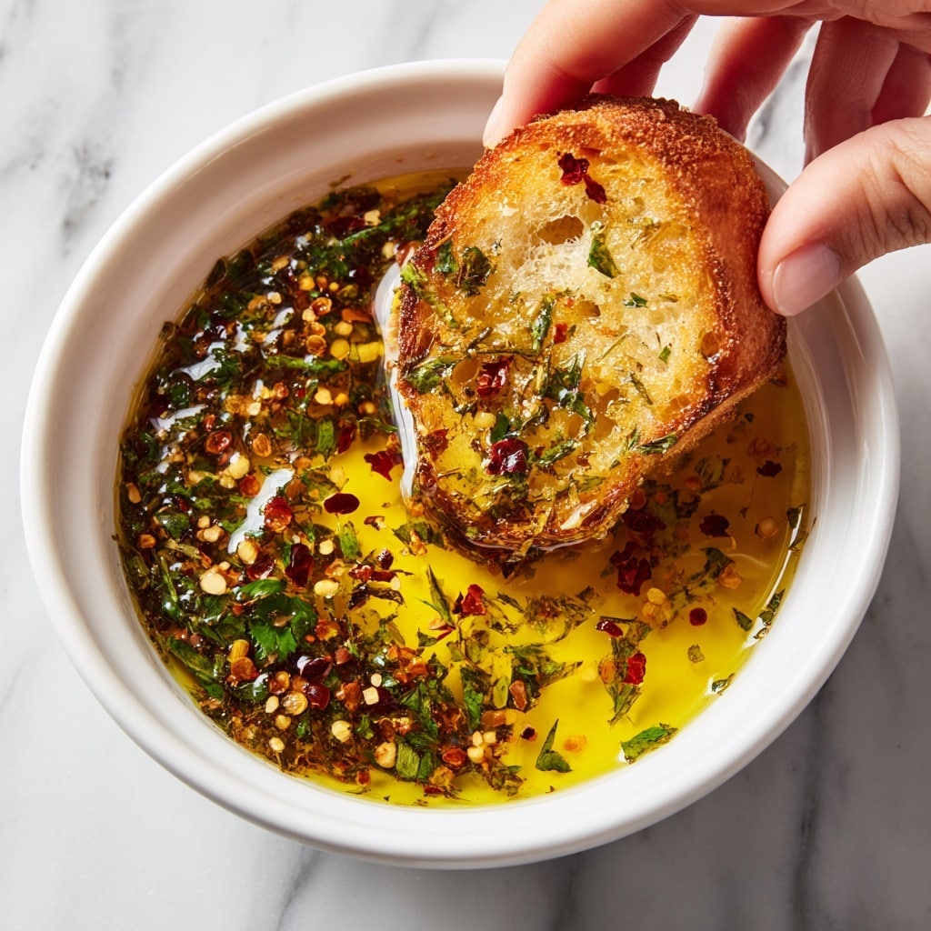 Olive Oil Bread Dip with Herbs and Balsamic Recipe - Recipe Image