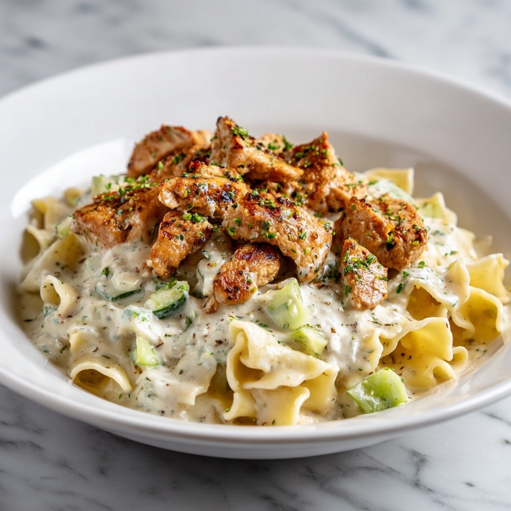 Creamy Garlic Chicken & Penne Recipe - Recipe Image